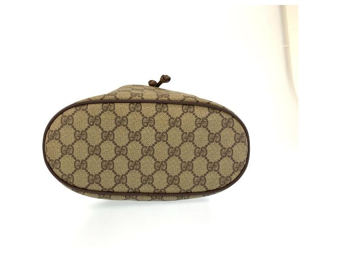 Sac à épaule Gucci GG Supreme Marron Beige - vue 10