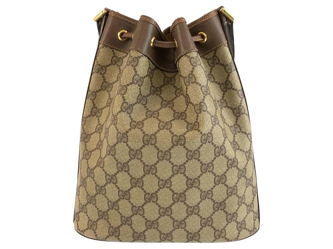 Sac à épaule Gucci GG Supreme Marron Beige - vue 2