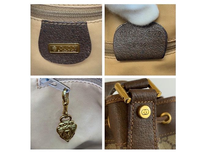 Sac à épaule Gucci GG Supreme Marron Beige - vue 3