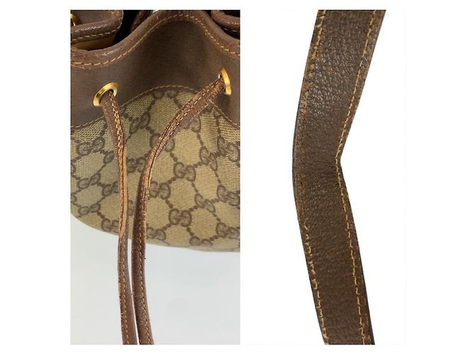 Sac à épaule Gucci GG Supreme Marron Beige - vue 5