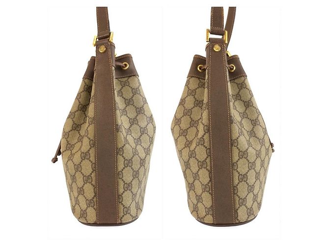 Sac à épaule Gucci GG Supreme Marron Beige - vue 8