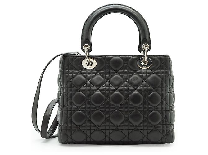 Autre Marque Bolso de piel Dior Lady Dior Negro - vista 3