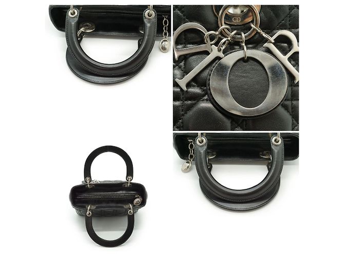 Autre Marque Bolso de piel Dior Lady Dior Negro - vista 5