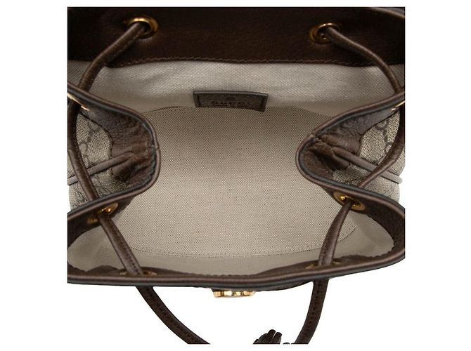 Gucci Ophidia GG Supreme Mini Backpack Brown Beige - view 4