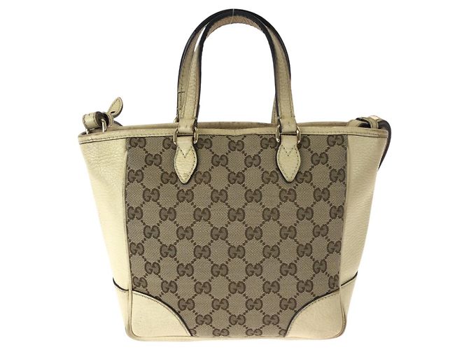 Gucci GG Canvas 2-Wege Schultertasche Braun Beige - Ansicht 2