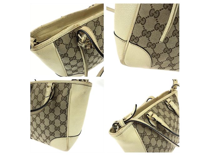 Gucci GG Canvas 2-Wege Schultertasche Braun Beige - Ansicht 5