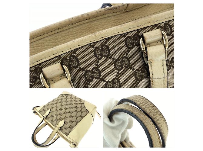Gucci GG Canvas 2-Wege Schultertasche Braun Beige - Ansicht 6