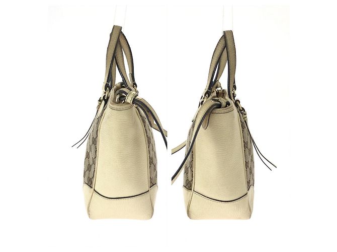 Gucci GG Canvas 2-Wege Schultertasche Braun Beige - Ansicht 8