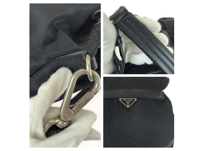 Bolso de hombro Prada Tessuto Negro - vista 6