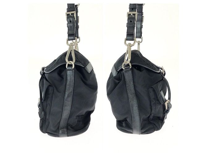Bolso de hombro Prada Tessuto Negro - vista 8
