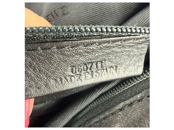 Borsa Tote Loewe Amazona Fusta in camoscio nero - vista 4