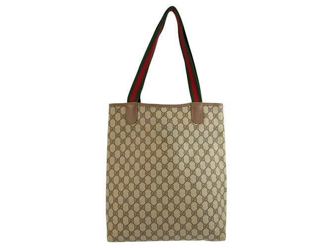 Gucci Sherry Line GG Supreme Tote Bag Braun Beige - Ansicht 2