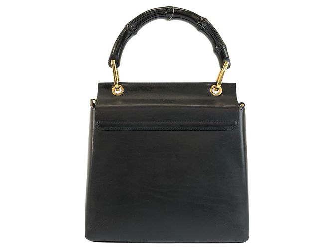 Gucci Vintage Bamboo Handtasche Schwarz - Ansicht 2