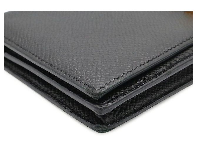 Hermès Portafoglio lungo Hermes Bearn Soufflet Nero - vista 3