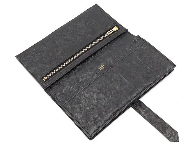 Hermès Portafoglio lungo Hermes Bearn Soufflet Nero - vista 5