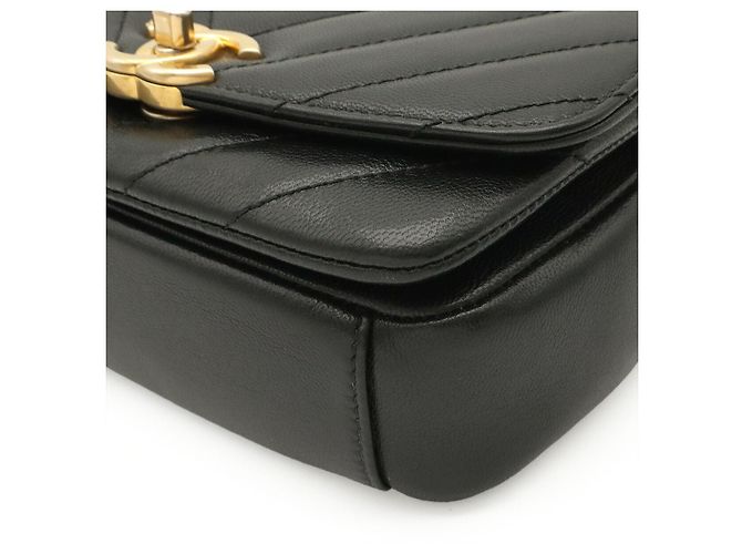 Bolsa de Ombro 2-way Chanel V-Stitch com Alça de Mão Preto - vista 3
