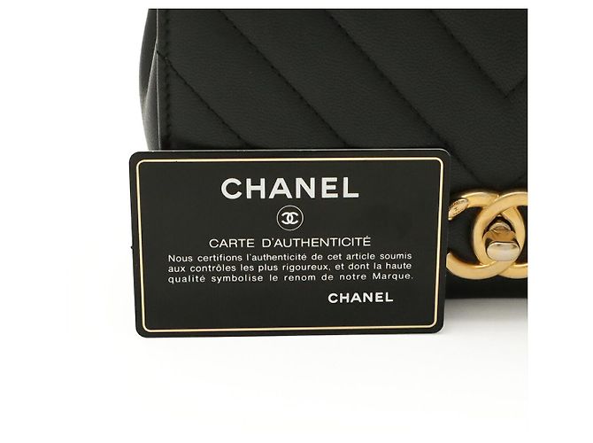 Bolsa de Ombro 2-way Chanel V-Stitch com Alça de Mão Preto - vista 9