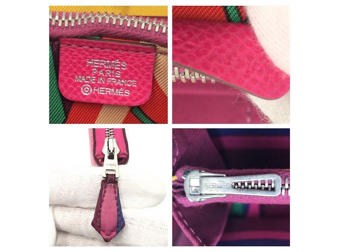 Hermès Portafoglio lungo Hermes Azap Long Silk In Rosa - vista 9
