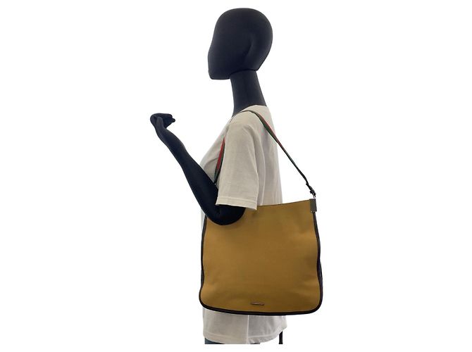 Gucci Shelley Line Hobo Schultertasche Braun Beige - Ansicht 6