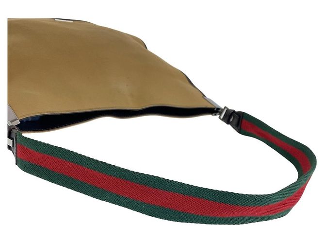 Gucci Shelley Line Hobo Schultertasche Braun Beige - Ansicht 9