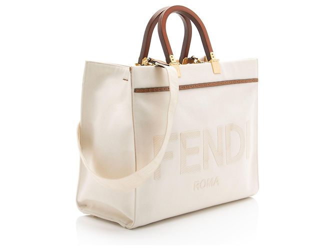 Fendi Canvas Sunshine Medium Shopper Tote Braun Beige - Ansicht 2