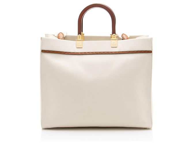Fendi Canvas Sunshine Medium Shopper Tote Braun Beige - Ansicht 3