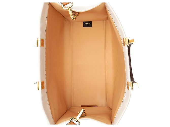 Fendi Canvas Sunshine Medium Shopper Tote Braun Beige - Ansicht 7