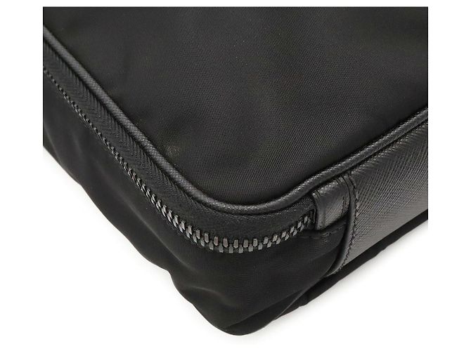 Prada Porte-documents Business Logo Triangle 2VE005 Noir - vue 3