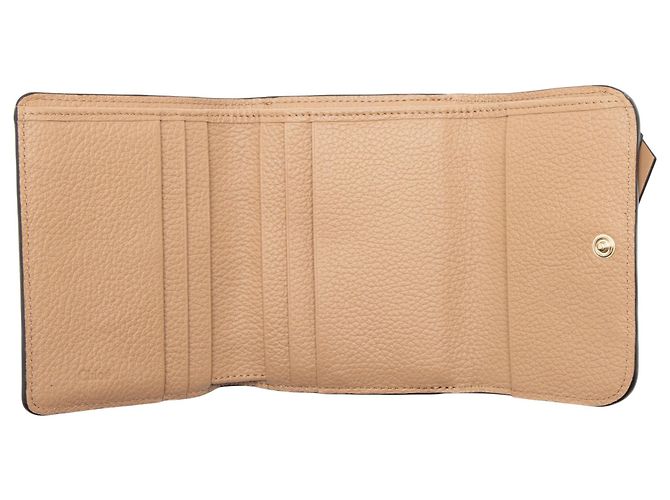 Chloé Carteira Chloe Alphabet Trifold em pele de vitelo Marrom - vista 5