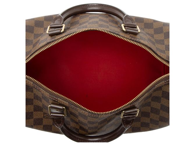 Louis Vuitton Damier Ebene Speedy 30 Satchel Castaño - vista 7