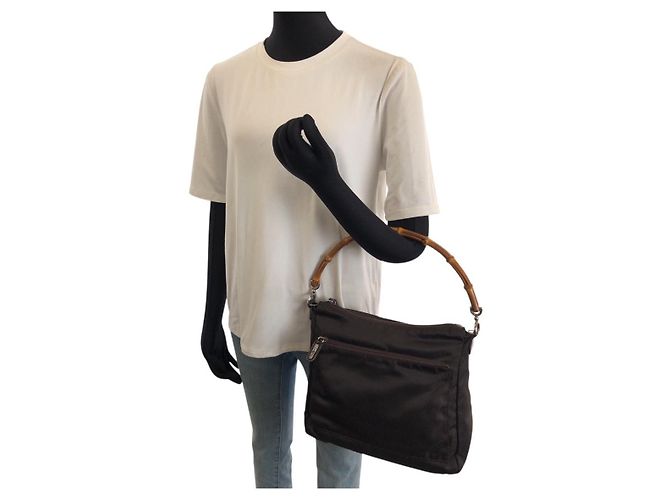 Borsa Gucci Bamboo 2way Marrone - vista 7