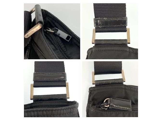 Pochette Prada Tessuto avec logo triangle Noir - vue 5