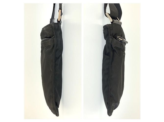 Pochette Prada Tessuto avec logo triangle Noir - vue 8