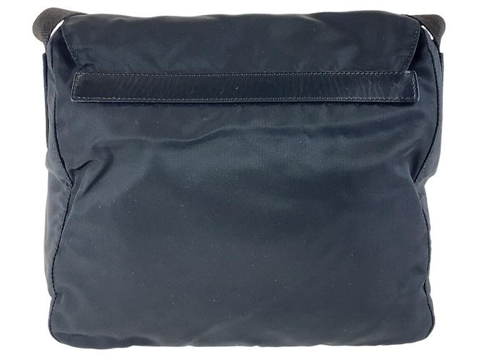 Sac à épaule Prada Tessuto avec logo triangle Noir - vue 2