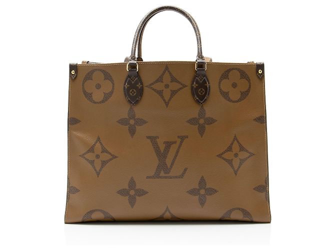 Bolso Tote Louis Vuitton Onthego GM Giant Monogram Canvas Castaño - vista 3