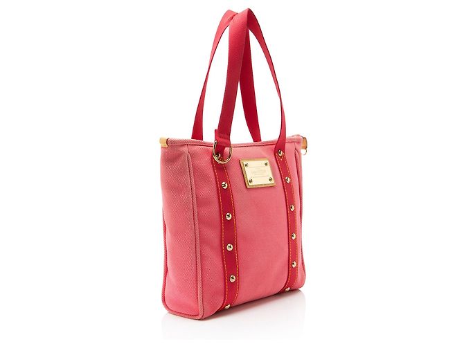 Louis Vuitton Vintage Canvas Antigua Cabas MM Tote Rosa - vista 2