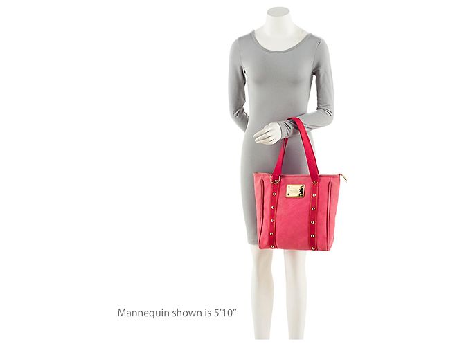 Louis Vuitton Vintage Canvas Antigua Cabas MM Tote Rosa - vista 5