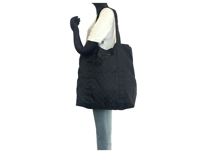 Bolso Tote Plegable Gucci Teddy Bear Negro - vista 6
