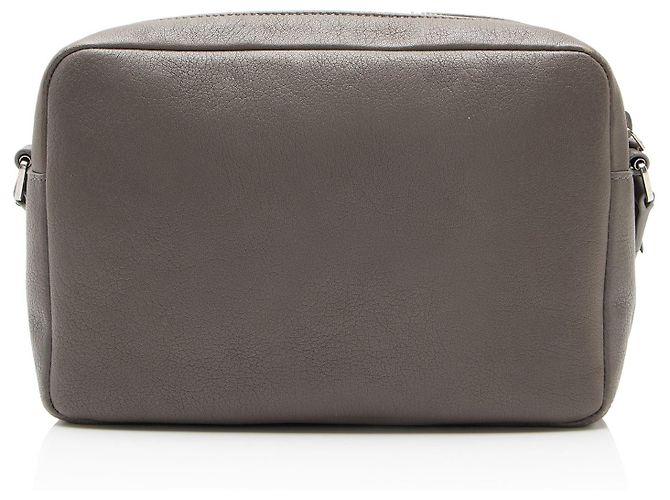 Autre Marque Borsa Lou Camera Bag in pelle di vitello monogrammata Saint Laurent Grigio - vista 3