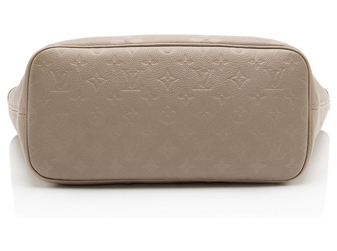 Saco Tote Louis Vuitton Giant Monogram Empreinte Neverfull MM Marrom Bege - vista 4