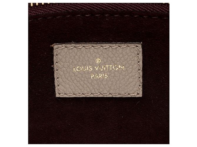 Saco Tote Louis Vuitton Giant Monogram Empreinte Neverfull MM Marrom Bege - vista 7