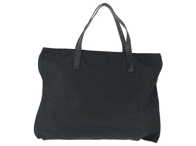 Tote Sacola Prada Tessuto com logo triangular Preto - vista 2