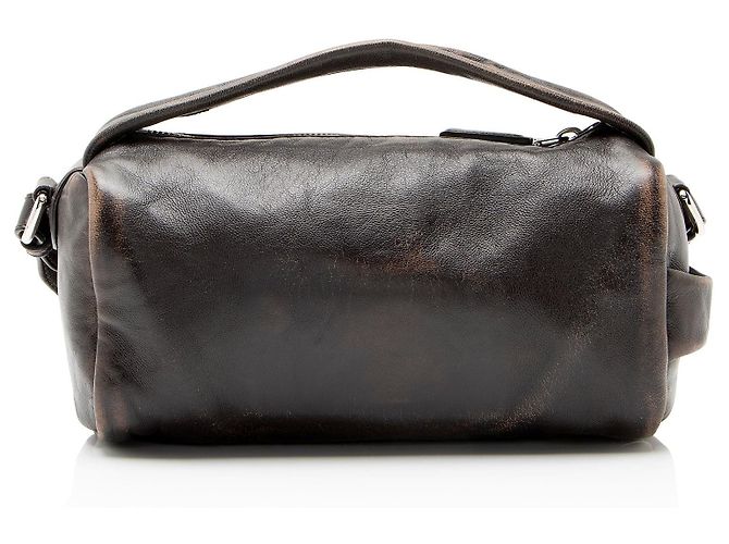 Prada Schultertasche aus distressed Nappa-Leder Braun - Ansicht 3