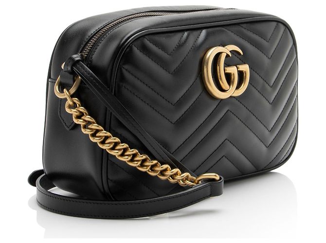 Borsa piccola GG Marmont in pelle matelassé Gucci Nero - vista 2