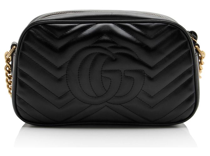 Borsa piccola GG Marmont in pelle matelassé Gucci Nero - vista 3