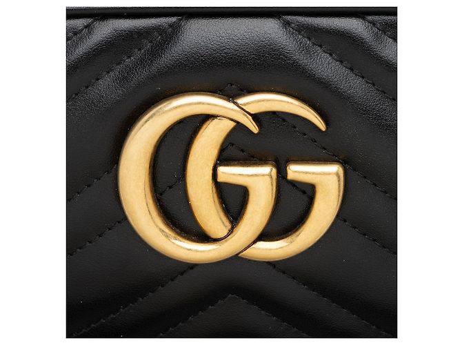 Borsa piccola GG Marmont in pelle matelassé Gucci Nero - vista 9