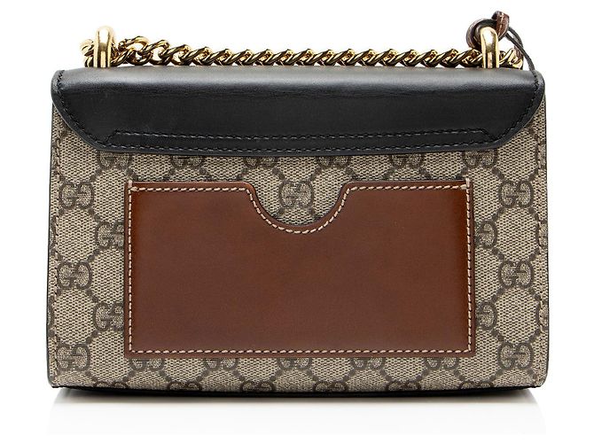 Gucci GG Supreme Padlock Small Schultertasche Braun Beige - Ansicht 3