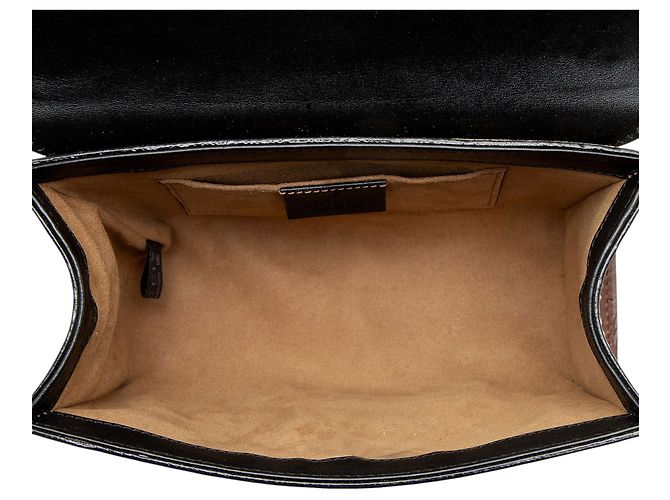 Gucci GG Supreme Padlock Small Schultertasche Braun Beige - Ansicht 7