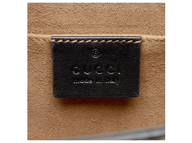 Gucci GG Supreme Padlock Small Schultertasche Braun Beige - Ansicht 8