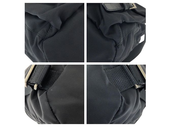 Zaino Prada Tessuto con logo triangolare Nero - vista 3